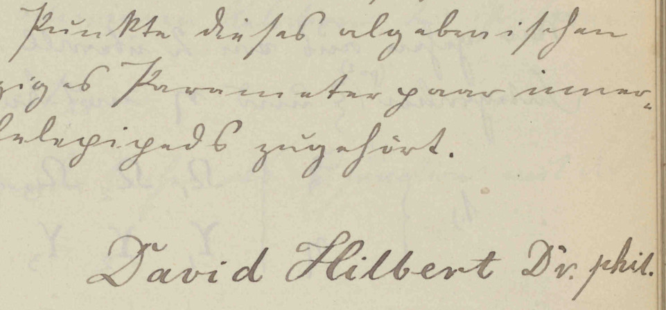 Hilbert's signature